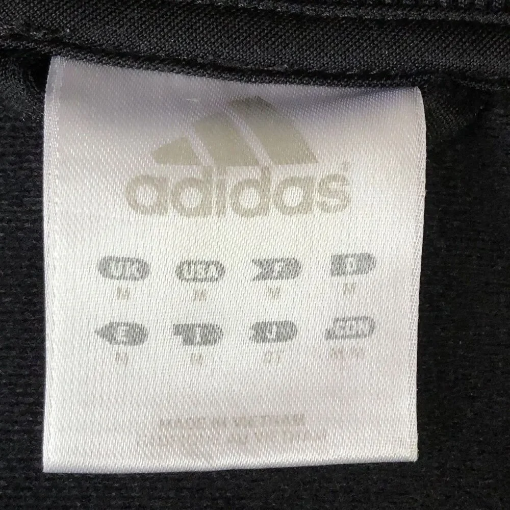Vintage Adidas track jacket Black 3 Stripes Medium